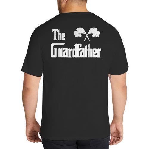 The Guardfather Meme Color Guard Proud Dad Colorguard Big And Tall Men's T-Shirt Back Print - Father's Day Fun