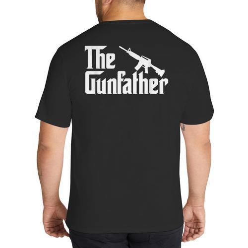 The Gun Father Gun Owner Shirts For Dad T-Shirt Big And Tall Men's T-Shirt Back Print - Father's Day Fun