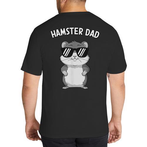 Hamster For Men Dad Boys Animal Hamster Lover Big And Tall Men's T-Shirt Back Print - Father's Day Fun