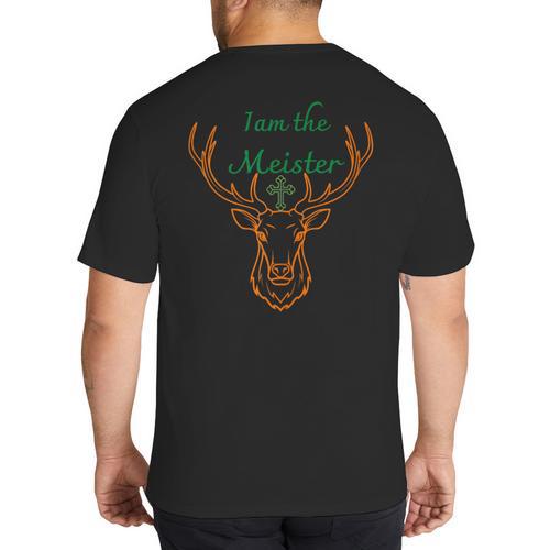 IAM The Meister Jaegermeister Dad Mom Deer Big And Tall Men's T-Shirt Back Print - Father's Day Fun