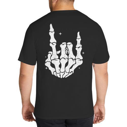 Just A Dad Who Always Came Back 2 Sided Skeleton Big And Tall Men's T-Shirt Back Print - Father's Day Fun