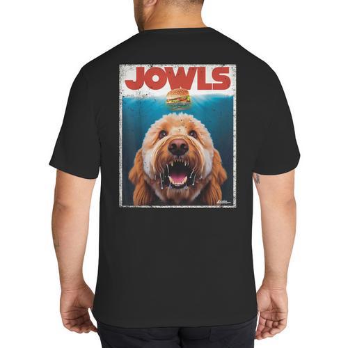 Labradoodle Jowls Tee Fawn Lab Doodle Mom Top Dad Big And Tall Men's T-Shirt Back Print - Father's Day Fun