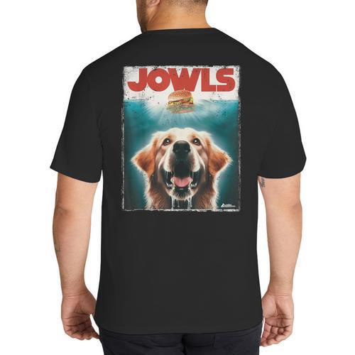 Light Golden Retriever Jowls Top Paws Cream Lab Dog Mom Dad Big And Tall Men's T-Shirt Back Print - Father's Day Fun