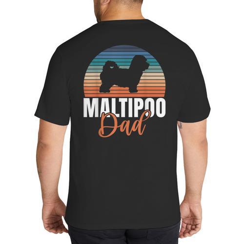 Maltipoo Dad Big And Tall Men's T-Shirt Back Print - Father's Day Fun