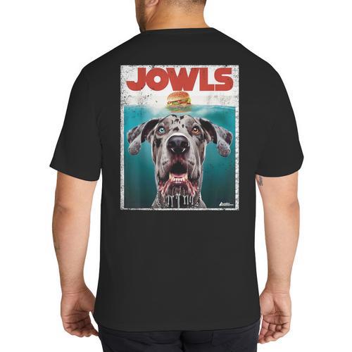 Merle Great Dane Jowls Paws Top Blue Eye Brown Dog Mom Dad For Men Women Girls Kids Big And Tall Men's T-Shirt Back Print - Father's Day Fun