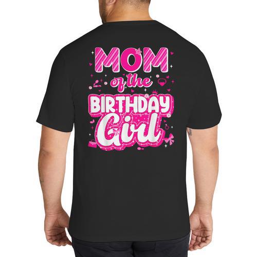 Mom And Dad Birthday Girl Family Matching Party Decorations Big And Tall Men's T-Shirt Back Print - Father's Day Fun