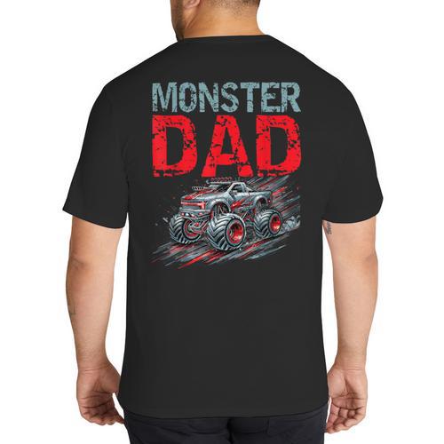 Monster Truck Dad Father's Day Men Big And Tall Men's T-Shirt Back Print - Father's Day Fun