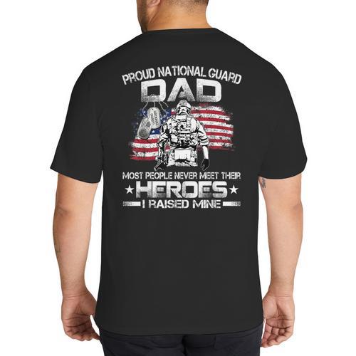 National Guard Graduation Proud National Guard Dad Big And Tall Men's T-Shirt Back Print - Father's Day Fun