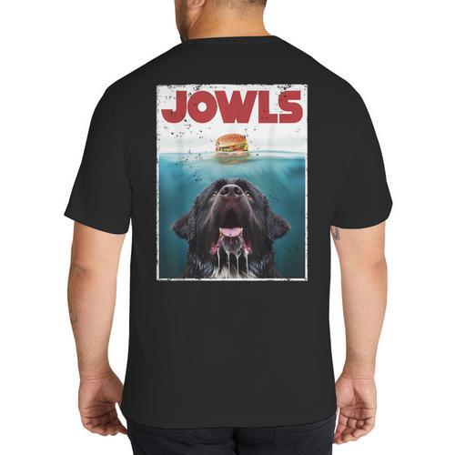 Newfoundland Dog Newfie Lab Jowls Burger Dog Mom Dad Big And Tall Men's T-Shirt Back Print - Father's Day Fun
