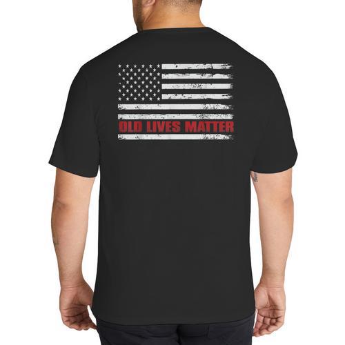 Old Lives Matter Tshirt 60th Birthday For Men 50th Dad Big And Tall Men's T-Shirt Back Print - Father's Day Fun