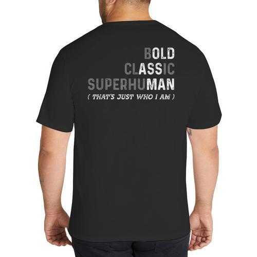 Old Man Gag Dad Father's Day Husband Birthday Grandpa Big And Tall Men's T-Shirt Back Print - Father's Day Fun
