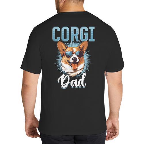 Pembroke Welsh Corgi Corgi Dad Big And Tall Men's T-Shirt Back Print - Father's Day Fun