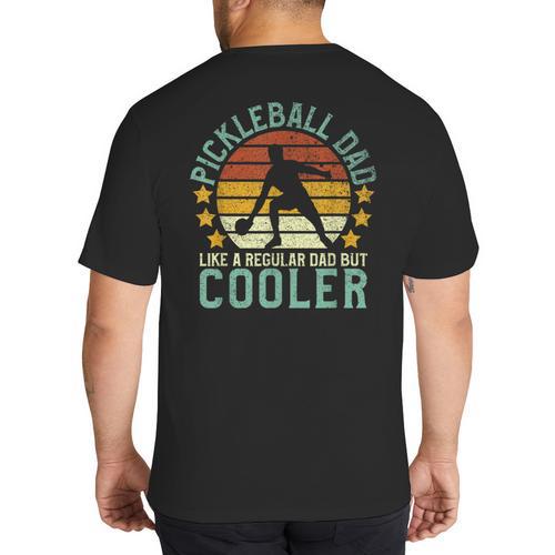 Pickleball Dad Pickleball Player Big And Tall Men's T-Shirt Back Print - Father's Day Fun