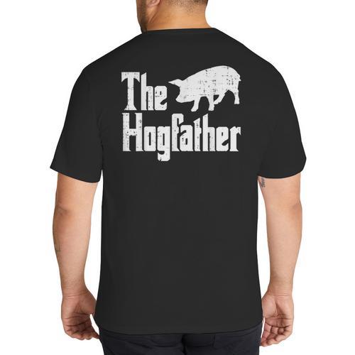 Pig The Hogfather Hog Dad Fathers Day Parody Papa Men Big And Tall Men's T-Shirt Back Print - Father's Day Fun