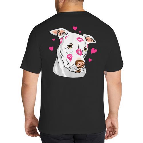 Pitbull Love Pitbull Moms Dads Big And Tall Men's T-Shirt Back Print - Father's Day Fun