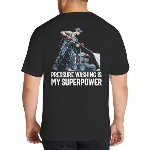 Power Washing Pressure Washing For Washer Dad Men Grandpa Big And Tall Men's T-Shirt Back Print - Father's Day Fun