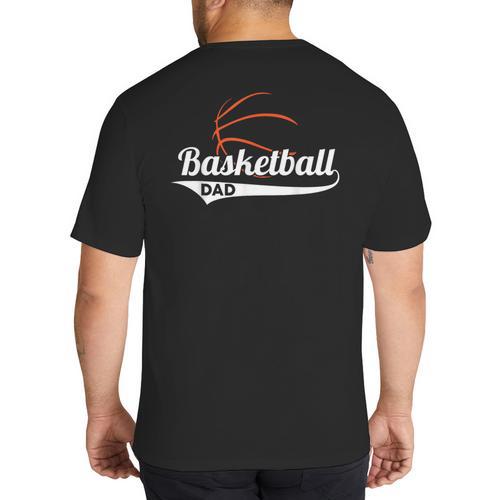 Proud Basketball Dad T-Shirt Big And Tall Men's T-Shirt Back Print - Father's Day Fun
