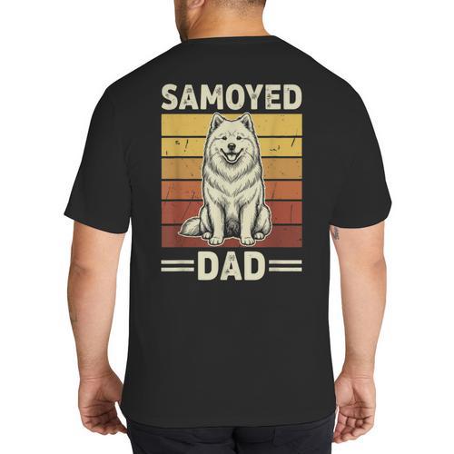 Samoyed Dad Big And Tall Men's T-Shirt Back Print - Father's Day Fun