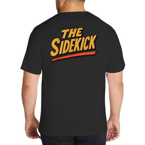 Sidekick Easy Halloween Matching Superhero Costume Dad Mom Big And Tall Men's T-Shirt Back Print - Father's Day Fun