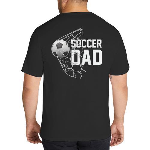 Soccer DAD Football Futbol Parents Goal Big And Tall Men's T-Shirt Back Print - Father's Day Fun