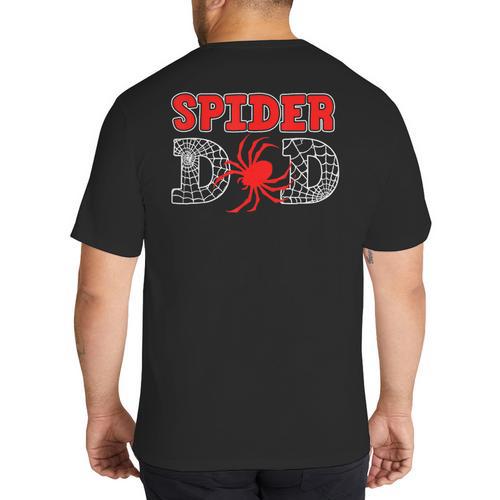 Spider Dad Spidey Birthday Family Matching Kid Daddy Spiders Big And Tall Men's T-Shirt Back Print - Father's Day Fun