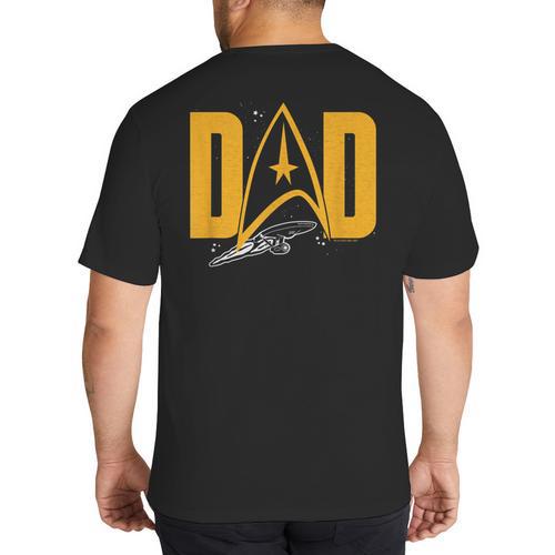 Star Trek Starfleet Dad Big And Tall Men's T-Shirt Back Print - Father's Day Fun