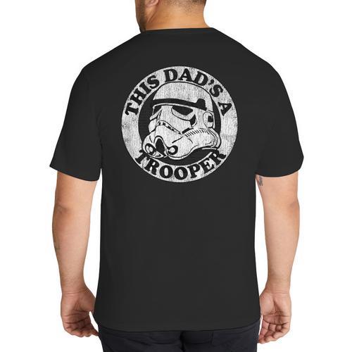 Star Wars Father's Day Stormtrooper This Dad Is A Trooper Circle Big And Tall Men's T-Shirt Back Print - Father's Day Fun