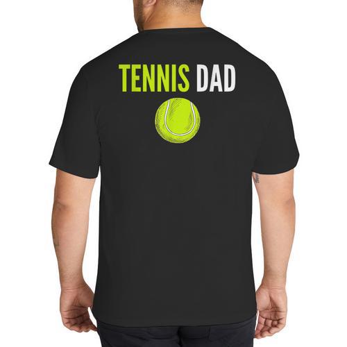 Tennis Dad For Men Tennis Dad Humor Tennis Lover Big And Tall Men's T-Shirt Back Print - Father's Day Fun
