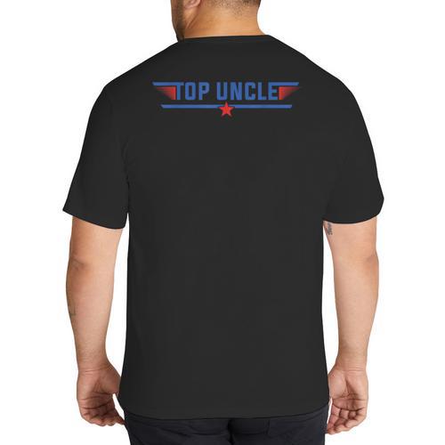Top Uncle Favorite Best Brother Dad Relatives Niece Nephew Big And Tall Men's T-Shirt Back Print - Father's Day Fun