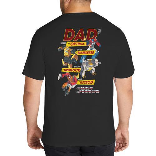 Transformers Father's Day Autobots Dad You Are Smart Logo Big And Tall Men's T-Shirt Back Print - Father's Day Fun