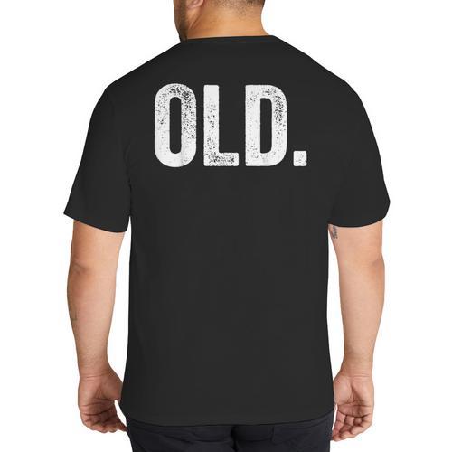 Vintage Birthday Decorations Old Men Dad Gag Birthday Big And Tall Men's T-Shirt Back Print - Father's Day Fun