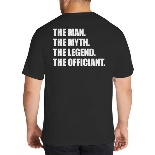 Wedding Officiant Art For Men Dad Ordained Minister Big And Tall Men's T-Shirt Back Print - Father's Day Fun