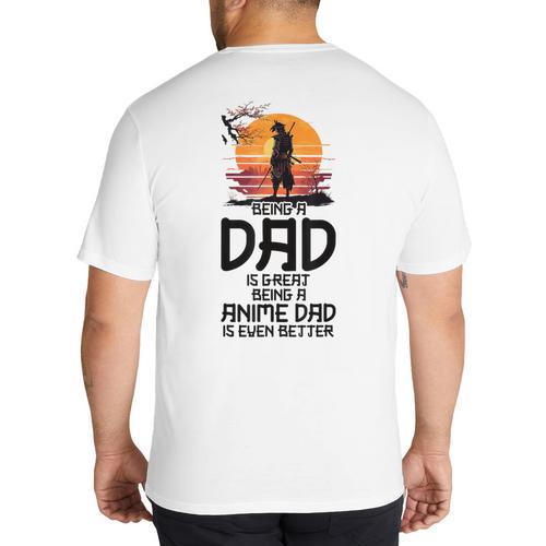 Anime Dad Jokes Father's Day Anamae Otaku Manga Japan Big And Tall Men's T-Shirt Back Print - Father's Day Fun
