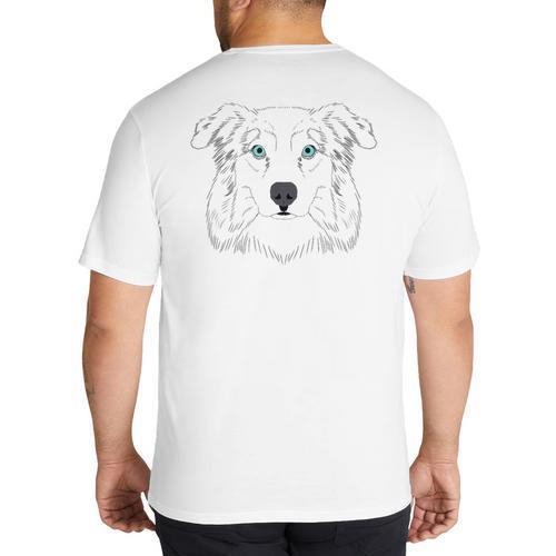 Australian Shepherd Aussie Mom Or Dad Big And Tall Men's T-Shirt Back Print - Father's Day Fun