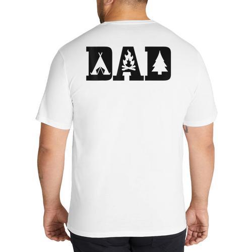 Camping Dad Father's Day Outdoor Bushcraft Camper Big And Tall Men's T-Shirt Back Print - Father's Day Fun