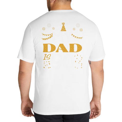 My Dad Is 90 90th Birthday 1935 90 Years Old Father Daddy Premium Tri-Blend Big And Tall Men's T-Shirt Back Print - Father's Day Fun