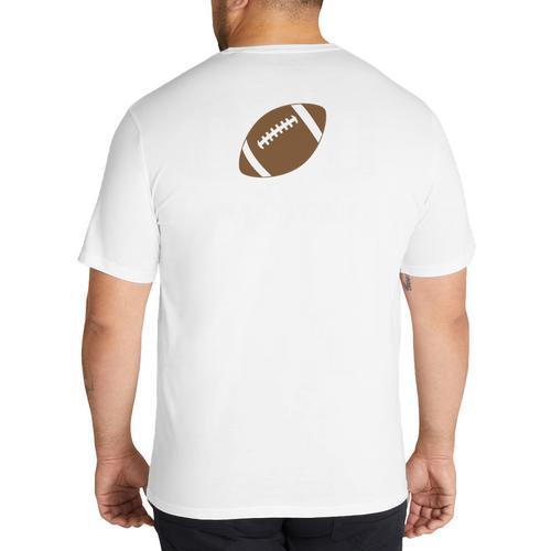 Dad Of The Birthday Boy Football Lover First Birthday Party Big And Tall Men's T-Shirt Back Print - Father's Day Fun