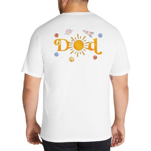Dad Of The Birthday First Trip Around The Sun Bday Boy Big And Tall Men's T-Shirt Back Print - Father's Day Fun