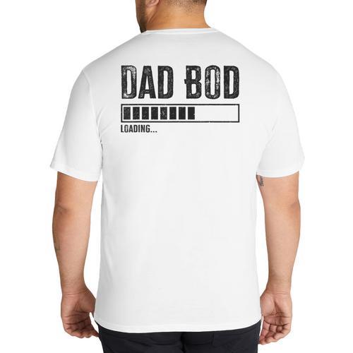 Dad BOD Loading 2024 Dad Fathers Day Baby Announcement Big And Tall Men's T-Shirt Back Print - Father's Day Fun