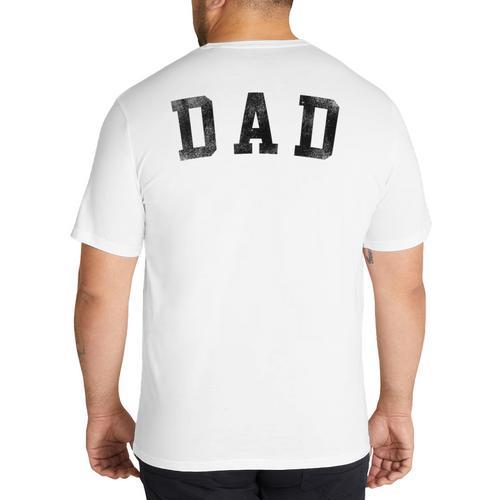 Dad Classic Bold Font Birthday Dad Big And Tall Men's T-Shirt Back Print - Father's Day Fun