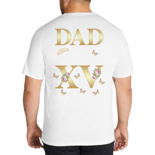 Dad Of The Miss Quince XV Birthday Mexican Quinceanera Big And Tall Men's T-Shirt Back Print - Father's Day Fun