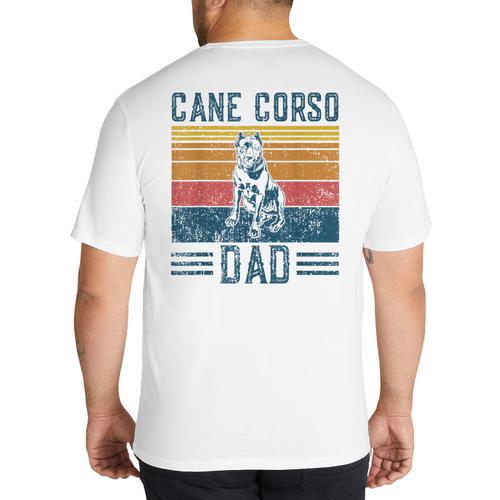 Dog Cane Corso Dad Vintage Cane Corso Dad Big And Tall Men's T-Shirt Back Print - Father's Day Fun