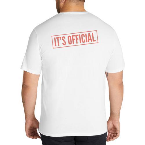 It's Official I'm The Favorite Daughter From Dad Mom Big And Tall Men's T-Shirt Back Print - Father's Day Fun