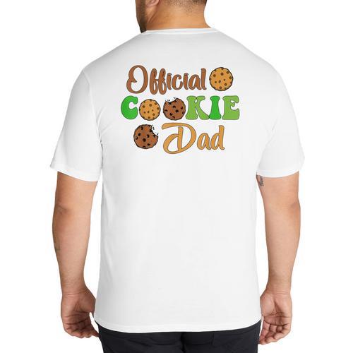 Official Cookie Dad Scout For Girls Cookie Dealer Big And Tall Men's T-Shirt Back Print - Father's Day Fun