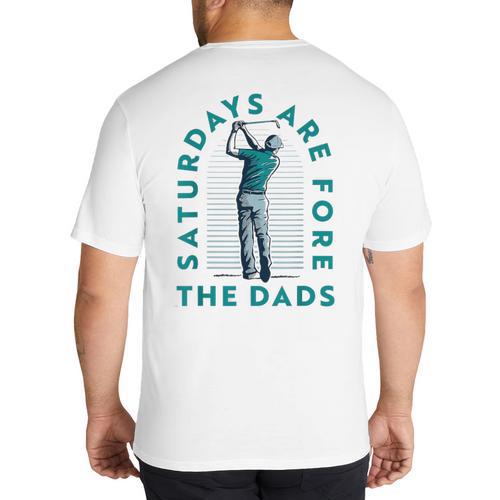 Saturdays For Dads Golfer Father's Day Big And Tall Men's T-Shirt Back Print - Father's Day Fun