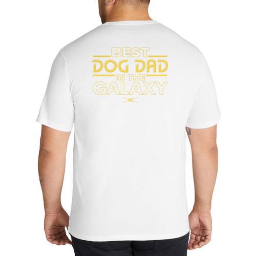Star Wars Best Dog Dad In The Galaxy Birthday Father’s Day Premium Tri-Blend Big And Tall Men's T-Shirt Back Print - Father's Day Fun