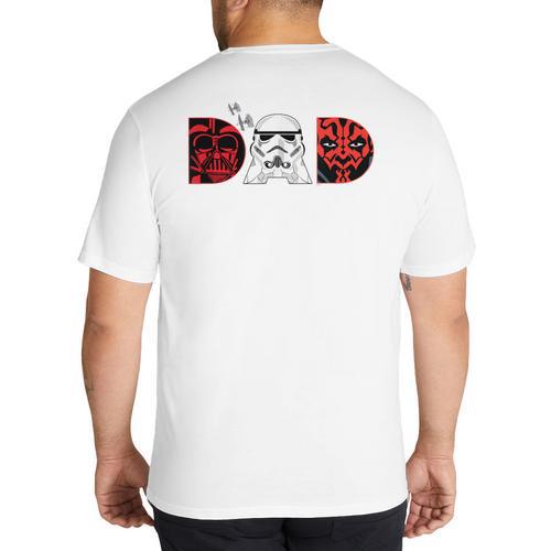 Star Wars Darth Vader Darth Maul Dad Father's Day Birthday Big And Tall Men's T-Shirt Back Print - Father's Day Fun