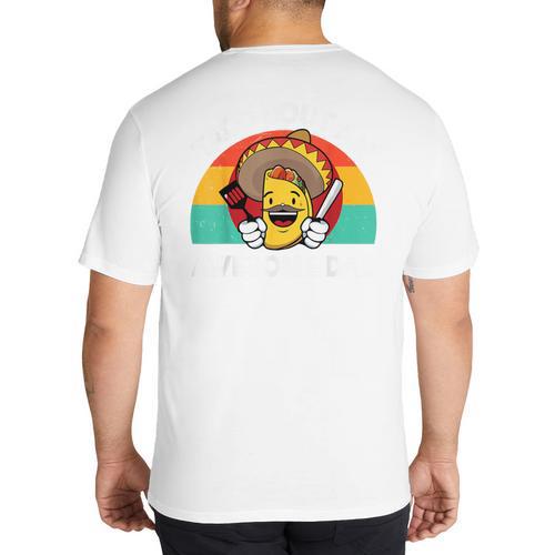 Taco Bout Awesome Dad Cinco De Mayo Mexican Men Big And Tall Men's T-Shirt Back Print - Father's Day Fun
