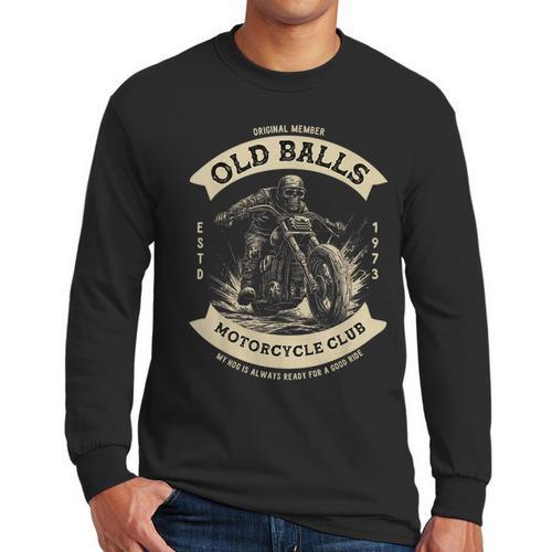 50th Birthday Vintage Motorcycle For Biker Dad Men Long Sleeve T-Shirt - Father's Day Fun