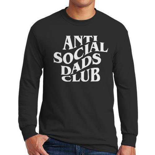 Anti Social Dads Club Dad Life Father's Day Men Long Sleeve T-Shirt - Father's Day Fun
